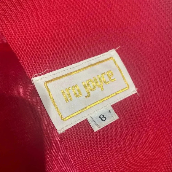 Ira Joyce Vintage 80s Red Retro Single Button Blazer - Picture 4 of 7